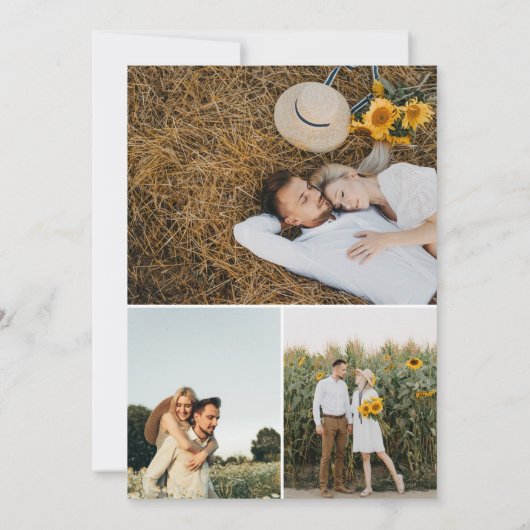 Modernes Date Typografy Foto Save the Date (Rückseite)