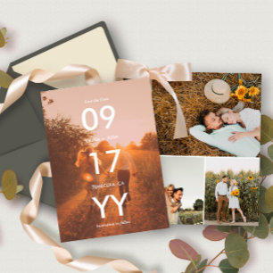 Modernes Date Typografy Foto Save the Date