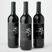 Modernes Datum der Hochzeit von Typografie Weinetikett (Flaschen)