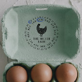 Modernes Datum des Monats Frisches Hühnchen Gummistempel