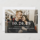 Modernes Datum Eurer Hochzeitsfotos Save-the-Date Einladung (Vorderseite)