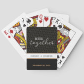 Modernes Datum für die Hochzeitmonographie Spielkarten (Rückseite)