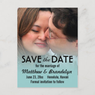 Modernes Deko Foto Save the Date Postkarten