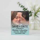 Modernes Deko Foto Save the Date Postkarten (Stehend Vorderseite)