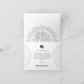 Modernes Deko Weißschwan-Foto-Hochzeit eingeklappt Dankeskarte (Innenseite)