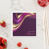 Modernes Dekor für Hochzeitstische Lila in Fuchsia Serviette (Beispiel)