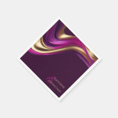 Modernes Dekor für Hochzeitstische Lila in Fuchsia Serviette (Ecke)