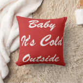 Modernes Dekorations-Baby ist kalt draußen Kissen (Decke)