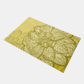 Modernes Dekorationsdesign mit gelben Blumen Fußmatte (Schrägansicht)
