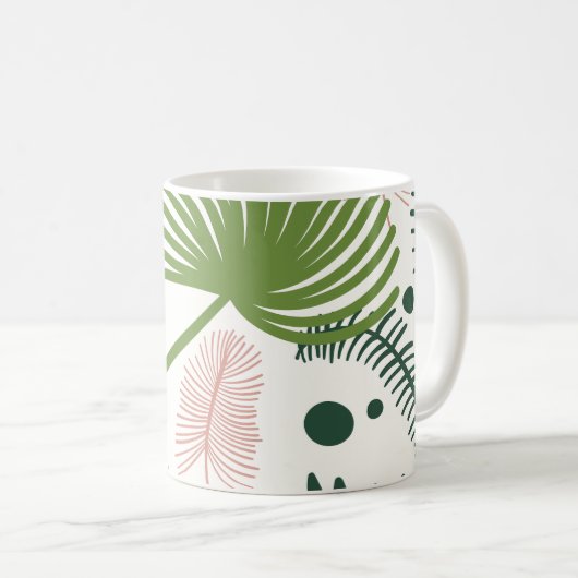 Modernes Dekorationsmuster aus Foliage Kaffeetasse (VorderseiteRechts)