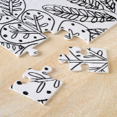 Modernes Dekorationsmuster in Schwarz und Weiß Puzzle (Seite)