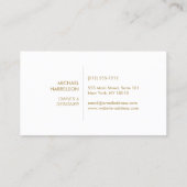 Modernes dekoratives Circle-Logo in Gold Visitenkarte (Rückseite)