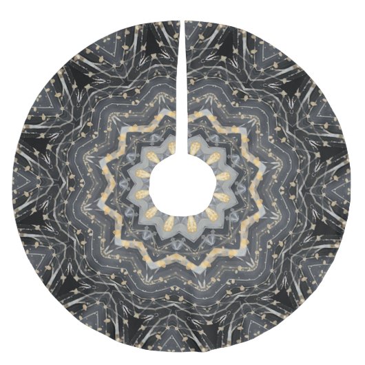 Modernes dekoratives Holiday Tree Skirt Polyester Weihnachtsbaumdecke (Vorderseite)