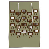 Modernes dekoratives Set des Fernsehens aus dem Mi Mittlere Geschenktüte (Rückseite)