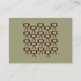 Modernes dekoratives Set des Fernsehens aus dem Mi Visitenkarte