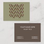 Modernes dekoratives Set des Fernsehens aus dem Mi Visitenkarte (Vorne/Hinten)