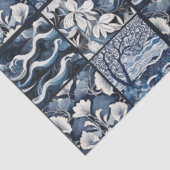 Modernes Dekouting für blaue Tile Seidenpapier (Ausschnitt)