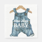 Modernes Denim Blue Jean Baby Boy Baby Shower Serviette (Vorderseite)