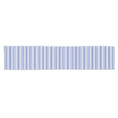 Modernes Denim Blue Striping Kurzer Tischläufer (Horizontal)