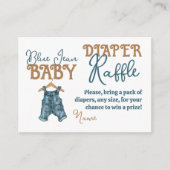 Modernes Denim Boy Blue Jean Baby Duschdiaper Begleitkarte (Vorderseite)