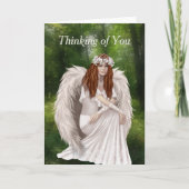 Modernes Denken mit wunderschönem weißen Engel Karte (Vorderseite)