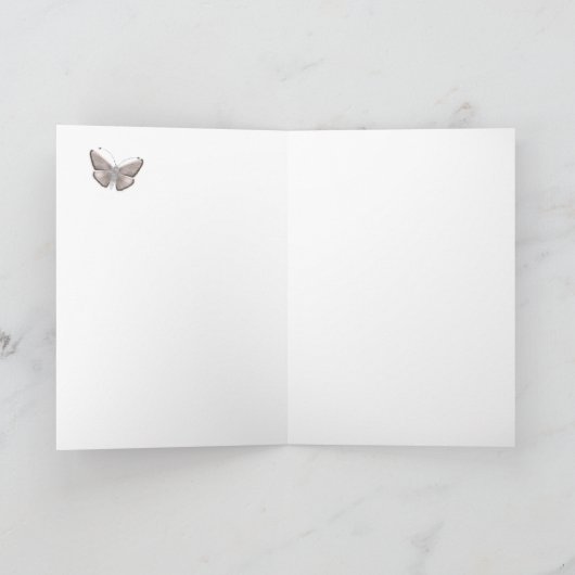 Modernes Denken mit wunderschönem weißen Engel Karte (Innenseite)