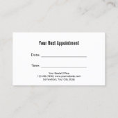 Modernes Dental Tooth Logo Eleganter Aquamariner Z Terminkarte (Rückseite)