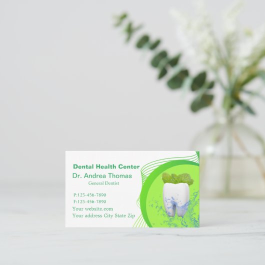 Modernes Dental Tooth Logo Mini Termin Geschäft (Stehend Vorderseite)