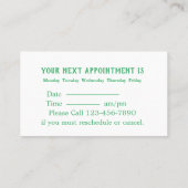 Modernes Dental Tooth Logo Mini Termin Geschäft (Rückseite)