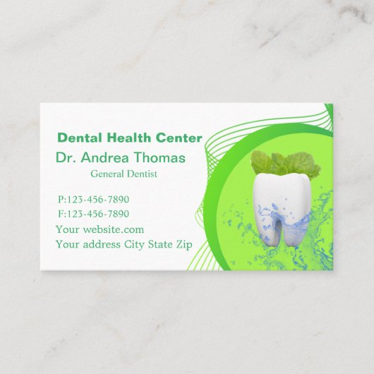 Modernes Dental Tooth Logo Mini Termin Geschäft (Vorderseite)