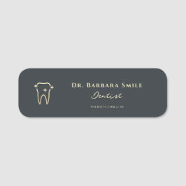 MODERNES DENTIST ORTHODONTIST DENTAL GOLD TOOTH NAMENSSCHILD