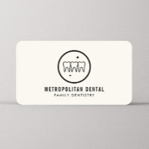 Modernes Dentist zisst schwarzes Logo auf Elfenbei