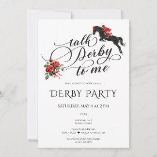 Modernes Derby & Drinks Race Horse Party Reittiere Einladung