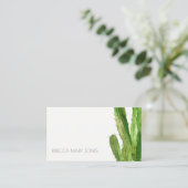 MODERNES DESERT GREEN CACTUS FOLIAGE WATERCOLOR VISITENKARTE (Stehend Vorderseite)