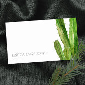 MODERNES DESERT GREEN CACTUS FOLIAGE WATERCOLOR VISITENKARTE