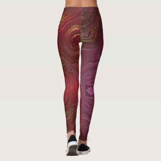 Modernes Design abstrakter Marmor Leggings (Rückseite)