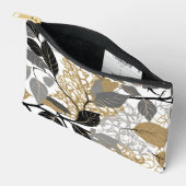 Modernes Design aus Gold, Schwarz und Grau Zubehörtasche (Offen)