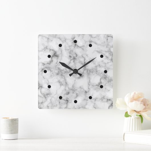 Modernes Design aus Stein Quadratische Wanduhr (Zuhause)