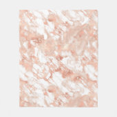 Modernes Design aus weißem und Rose-Gold-Marmor Fleecedecke (Vorderseite)