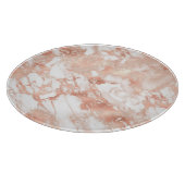 Modernes Design aus weißem und Rose-Gold-Marmor Schneidebrett (Ecke)