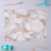 Modernes Design aus weißem und Rose-Gold-Marmor Seidenpapier (Basteln)