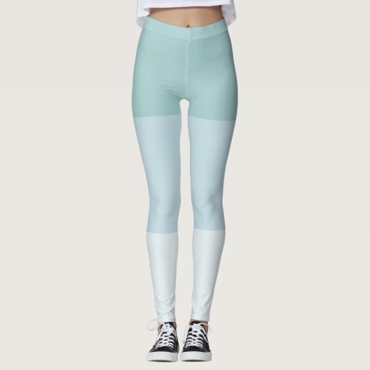 Modernes Design Blau Grün Elegantes Template Paste Leggings (Vorderseite)