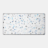 Modernes Design Blaues Terrazzo Muster Schreibtischunterlage (Vorderseite)