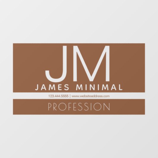 Modernes Design | braun und transparent klar Fensteraufkleber (Blatt)