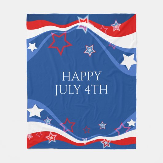 Modernes Design der amerikanischen Flagge Fleecedecke (Vorderseite)