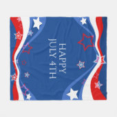 Modernes Design der amerikanischen Flagge Fleecedecke (Vorderseite (Horizontal))