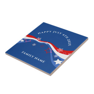 Modernes Design der amerikanischen Flagge Fliese