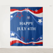 Modernes Design der amerikanischen Flagge Wandteppich (Vorderseite)