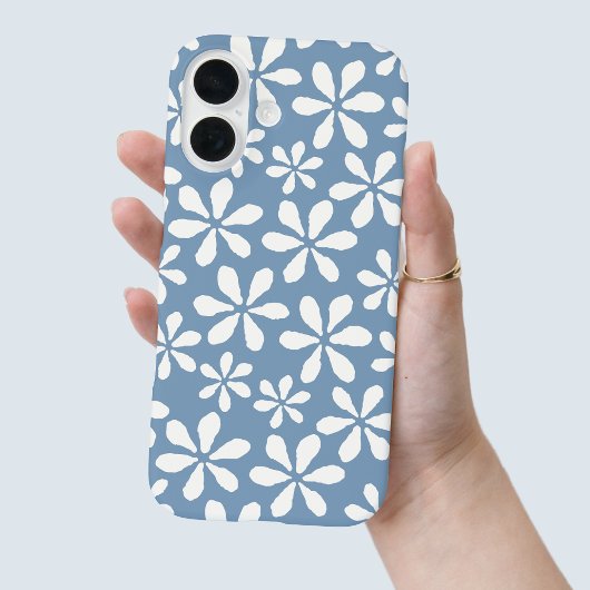 Modernes Design der blauen Blume Girly Floral Case-Mate iPhone Hülle