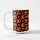 Modernes Design der Blume auf schwarzem Hintergrun Kaffeetasse (Links)